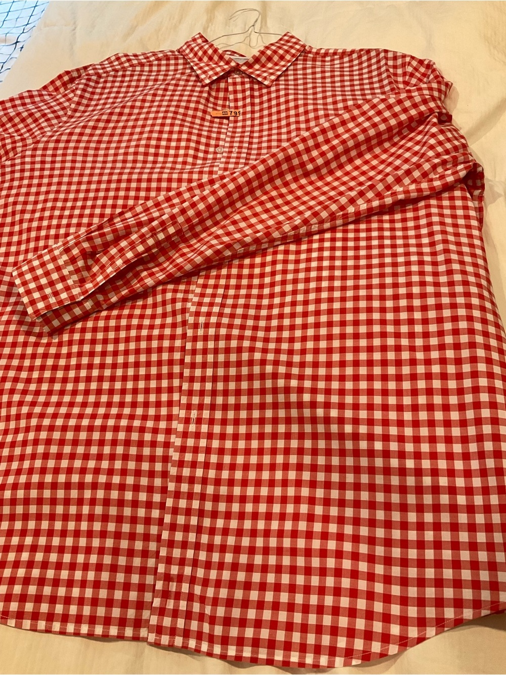Lacoste Red Plaid Button Down 2XL